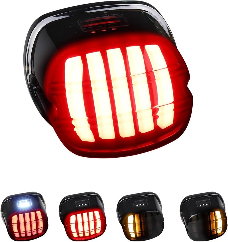 FACAILAHA Smoked Layback LED Tail Lights Motorcycle Brake Taillights Integrated Turn Signals for Harley Touring Road King Road Glide Dyna Electra Glide Street Bob Fat Bob Sportster Ultra Limited - Image 1